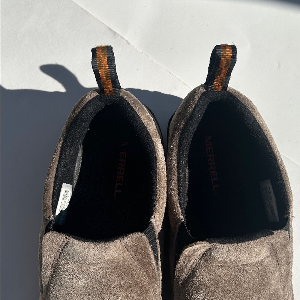 Merrell Taupe Suede Slip-On Loafers - Picture 5 of 6